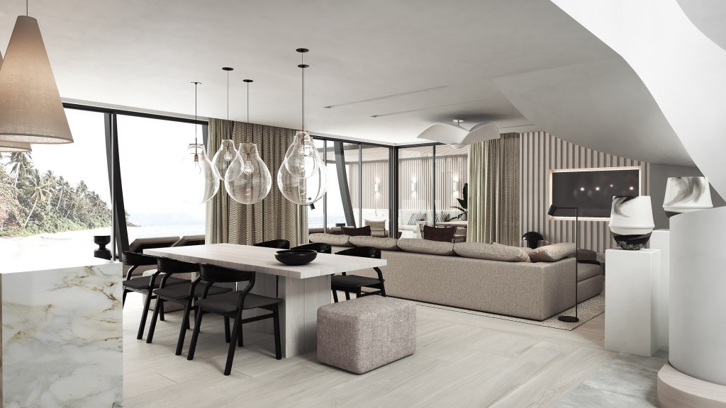 Inside the Grand Beach Villa at the LUX resort Mauritius