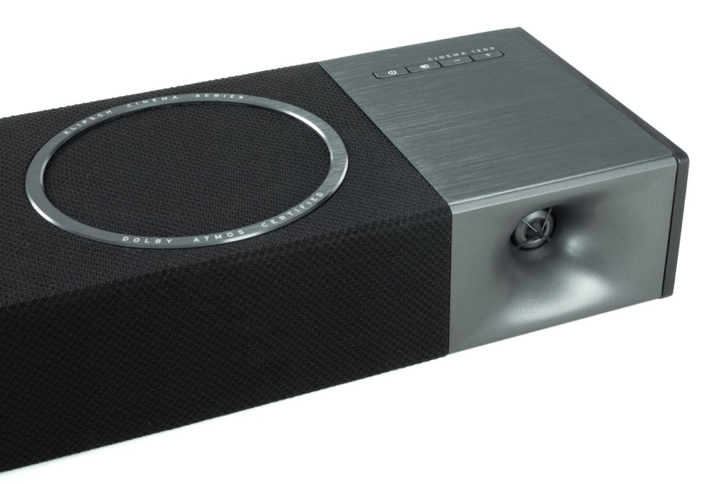 Klipsch Cinema Soundbar upfiring driver and horn speaker