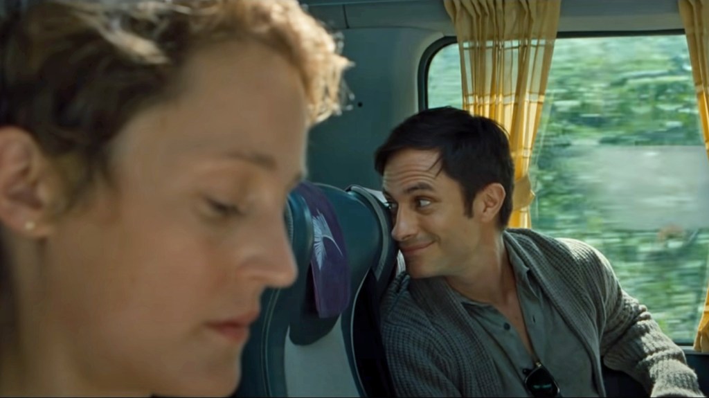 Guy and Prisca are driven to the beach in Old