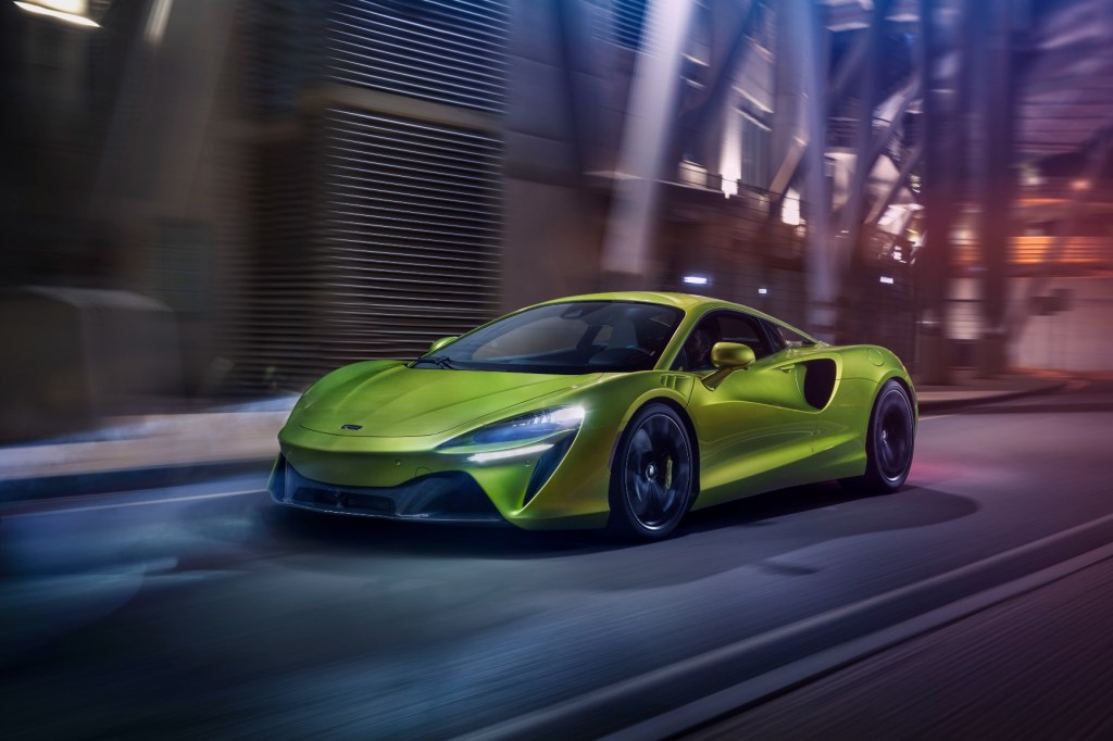 The McLaren Artura supercar on a London street