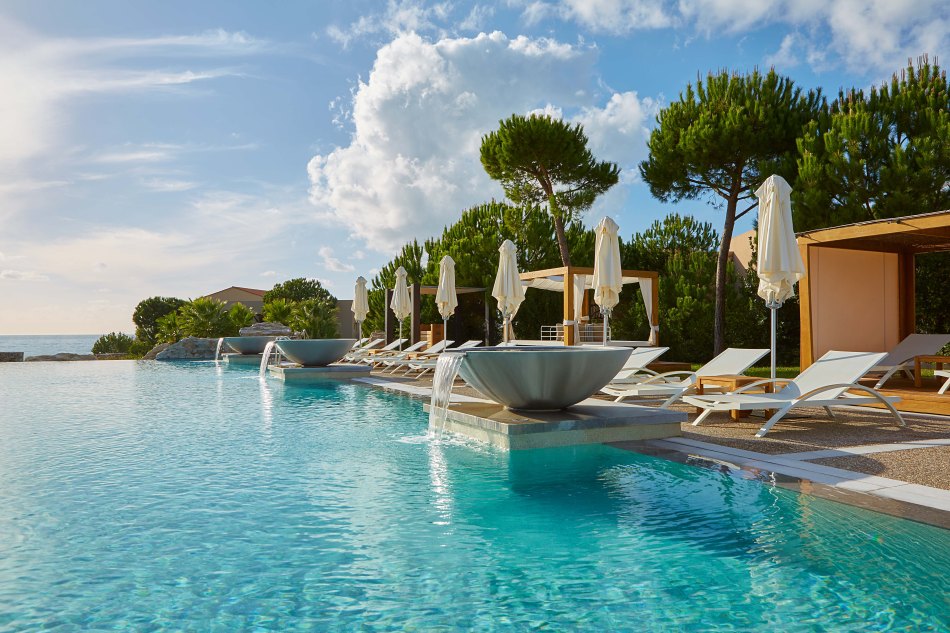 The pool view at The Westin Resort Costa Navarino