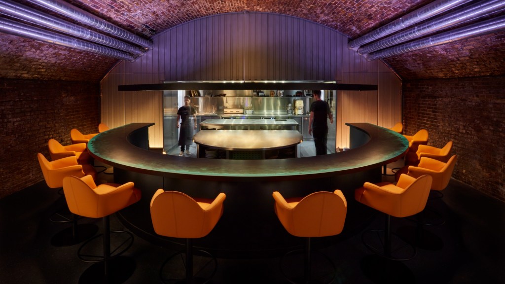 The circular Chef's Table at The Sea The Sea