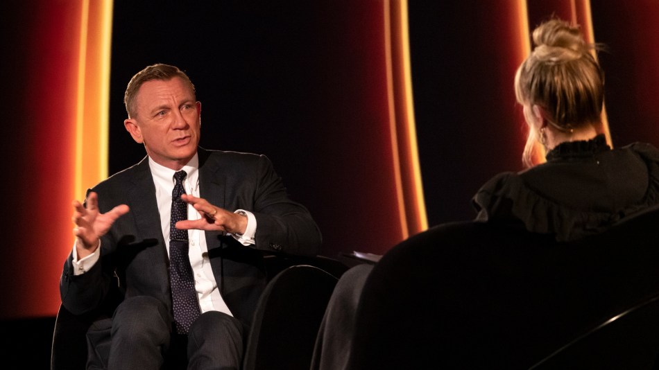 Daniel Craig on stage at the Odeon Luxe West End