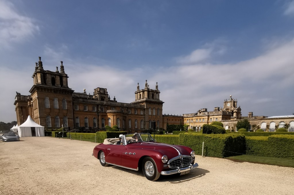 Classic car on the concourse at Salon Prive