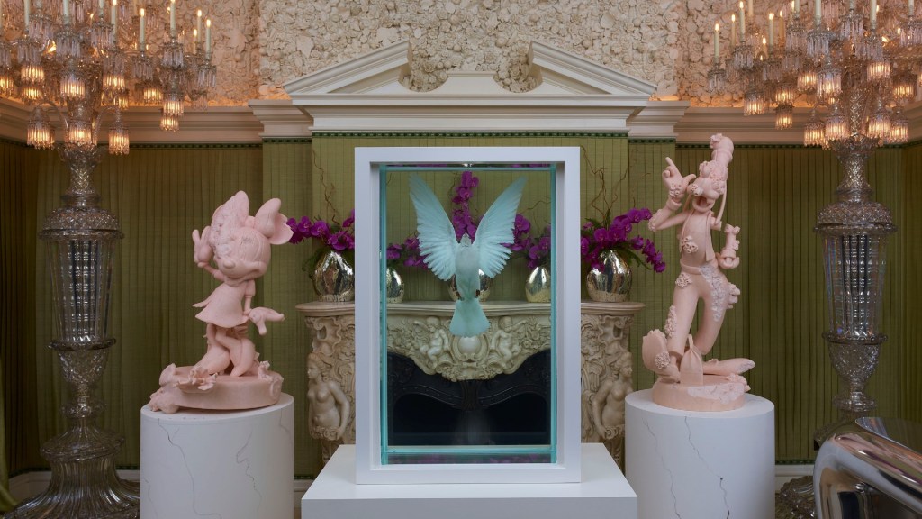 Damien Hurst's Minnie and Goofy at Annabel's