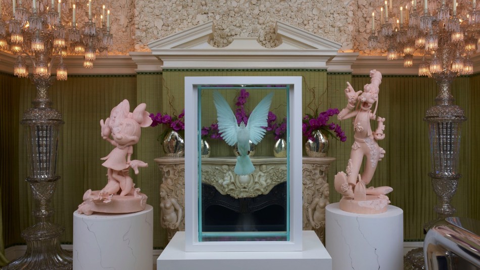 Damien Hurst's Minnie and Goofy at Annabel's