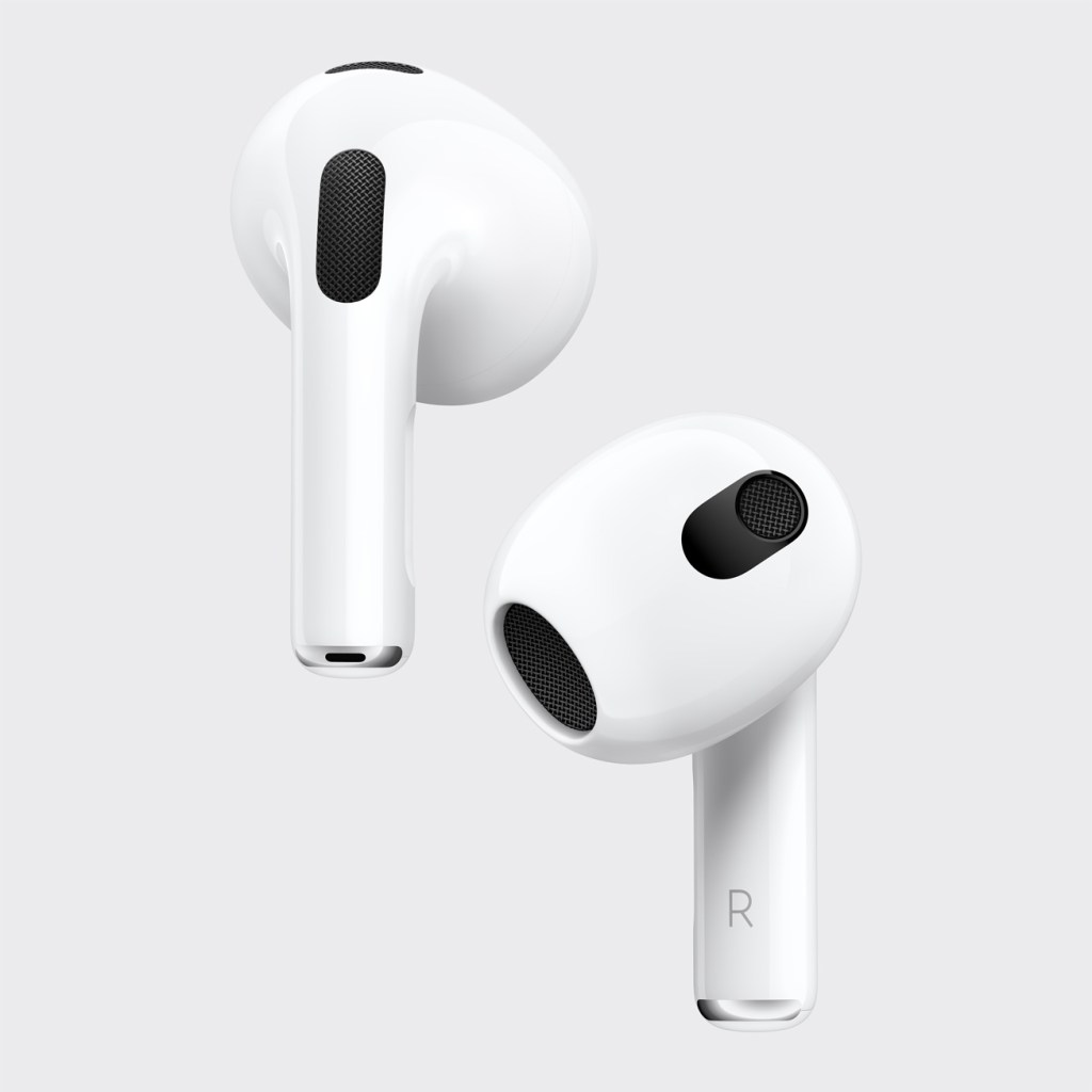 Close up of the AirPods 3rd Gen microphones