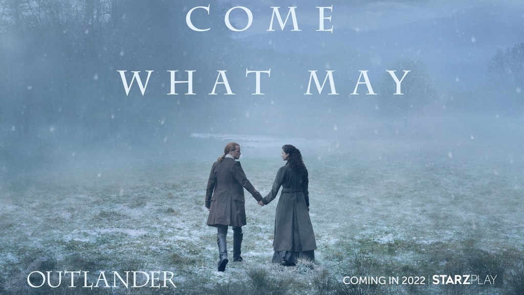 Outlander season six teaser art has Jamie and Claire walking hand in hand through the snow