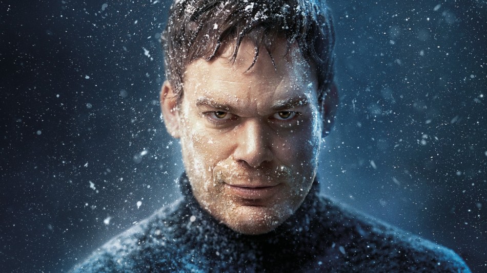 Michael C Hall stares through a snow storm for Dexter New Blood