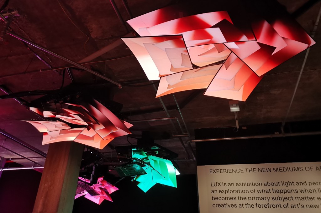 The Flower Meadow of OLED petals at LUX New Wave of Contemporary Art