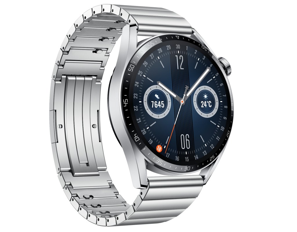 The Watch GT 3 46MM edition with stainless steel strap