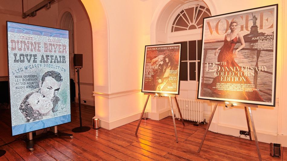 Cineframes digital art prints and NFTs on display