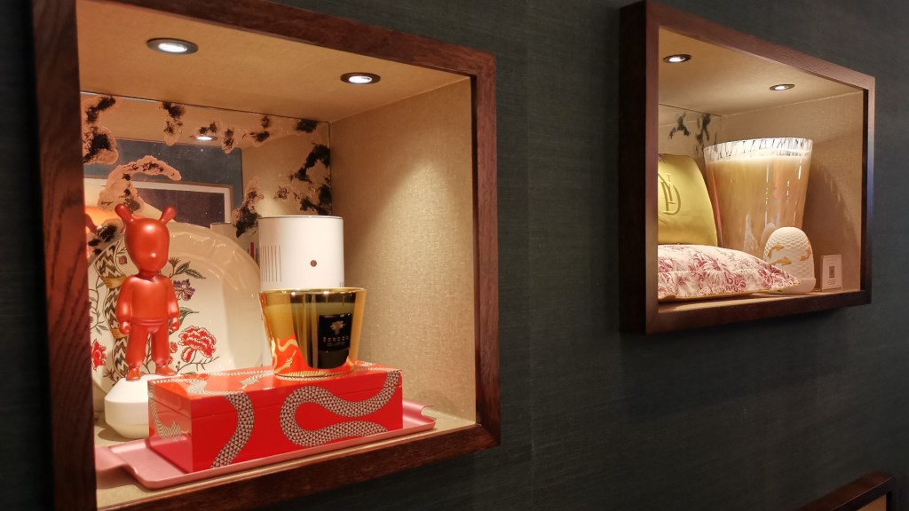 Stylish home accessories in a window at Cornflake