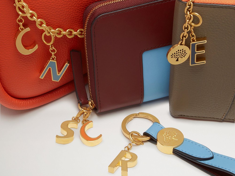 Alphabet Brass Keyring, Mulberry 