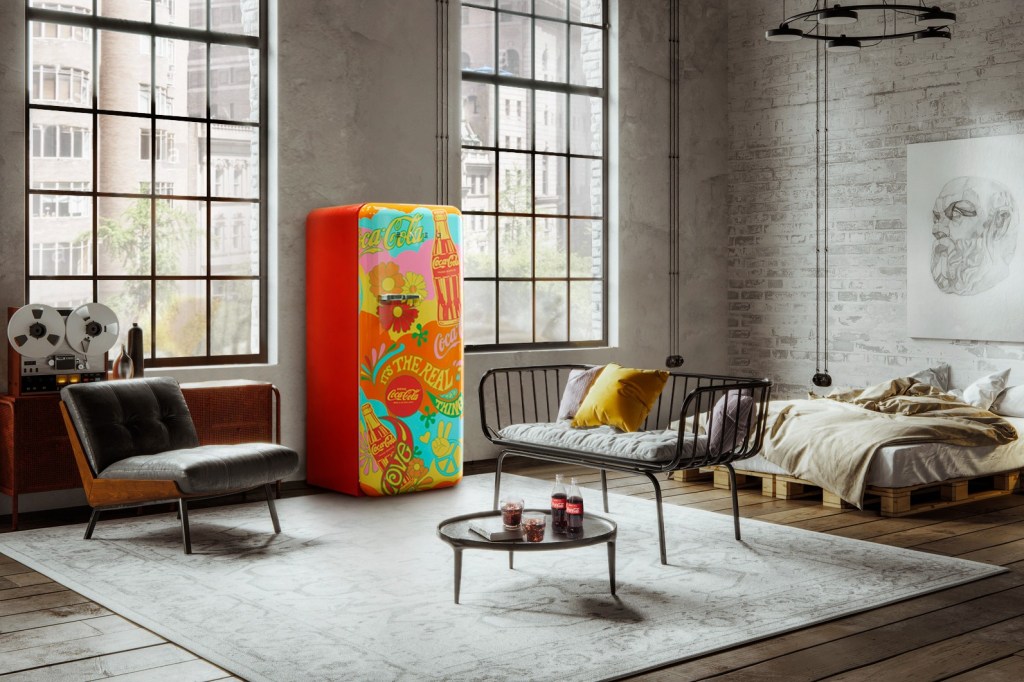 Smeg Unity fridge in an apartment setting