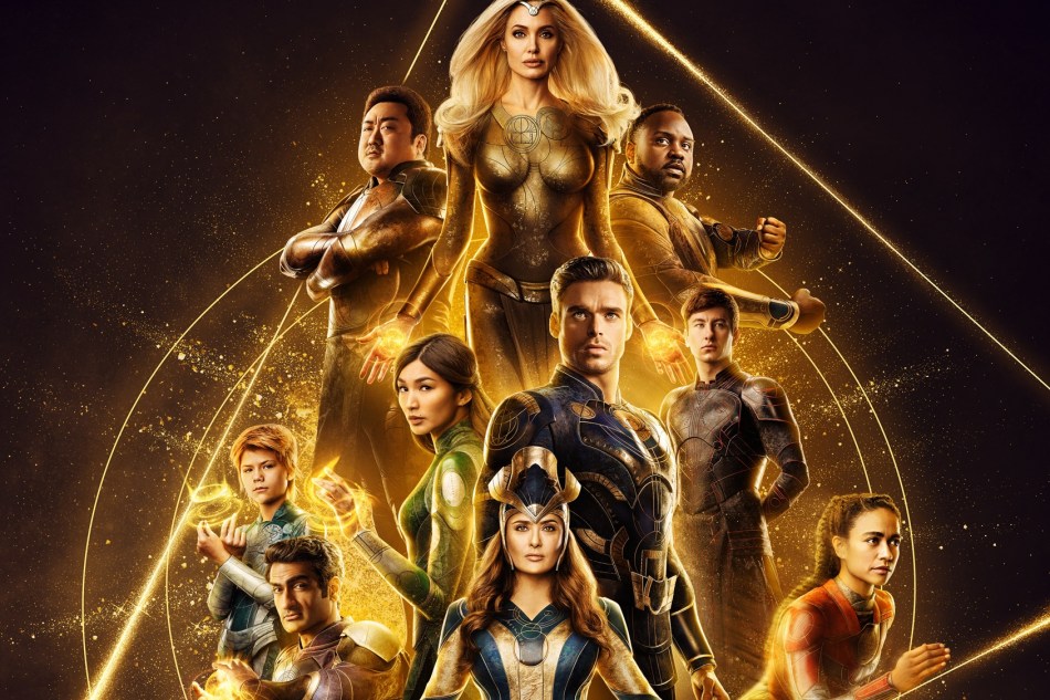 Poster artwork for Eternals main cast