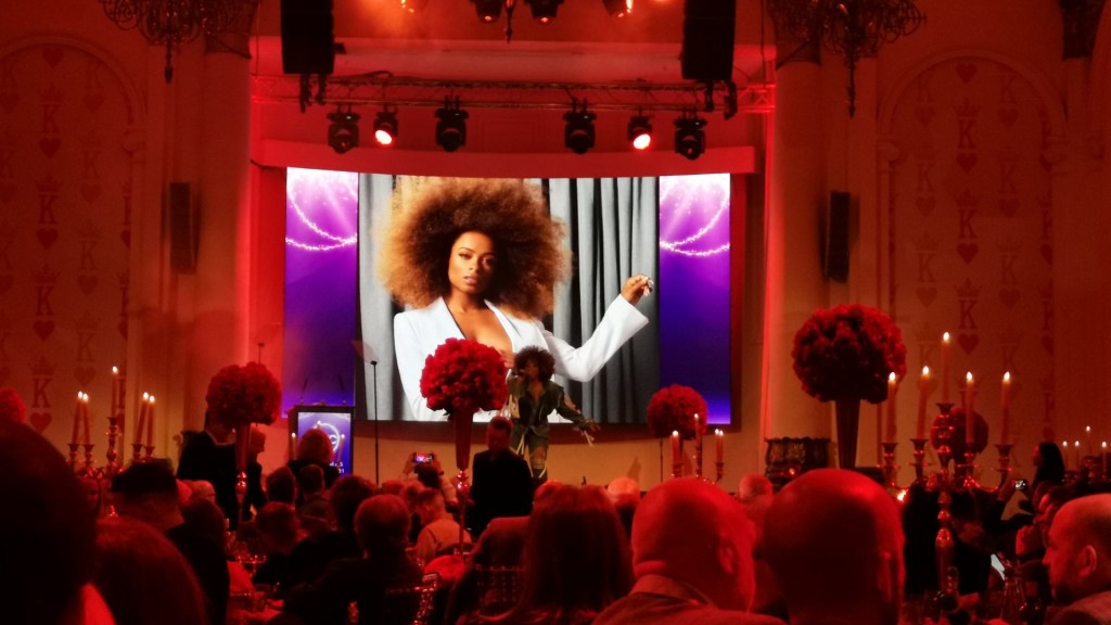 Fleur East performing live at the TRIC Xmas party 2021