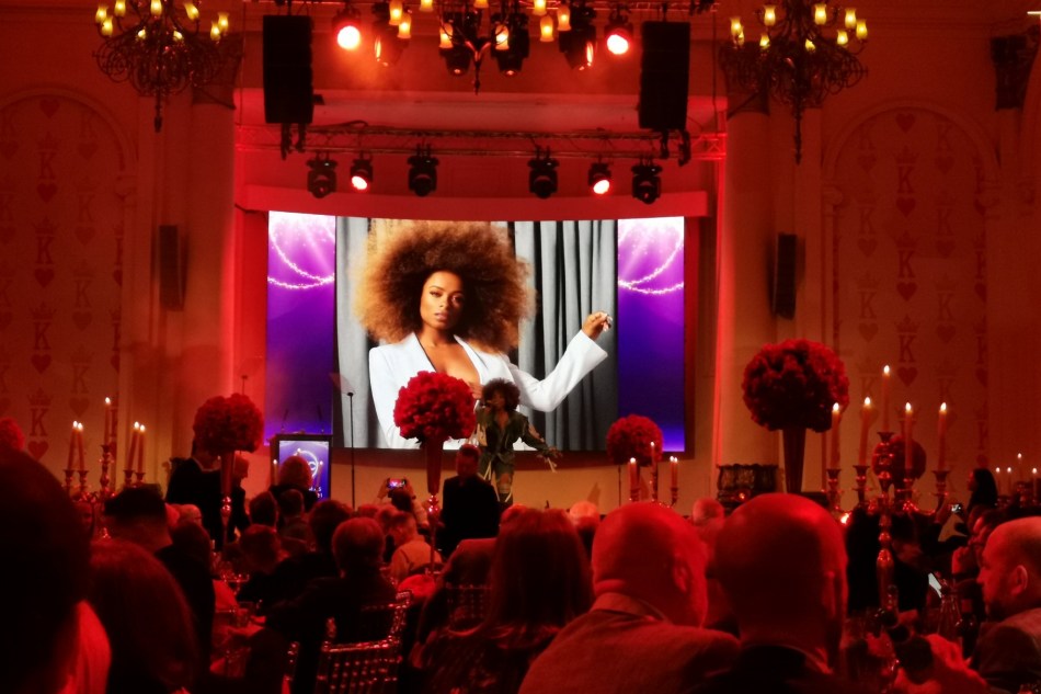 Fleur East performing live at the TRIC Xmas party 2021