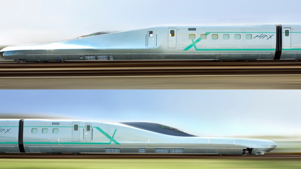 JR East Alfa-X experimental Shinkansen train with extended nose