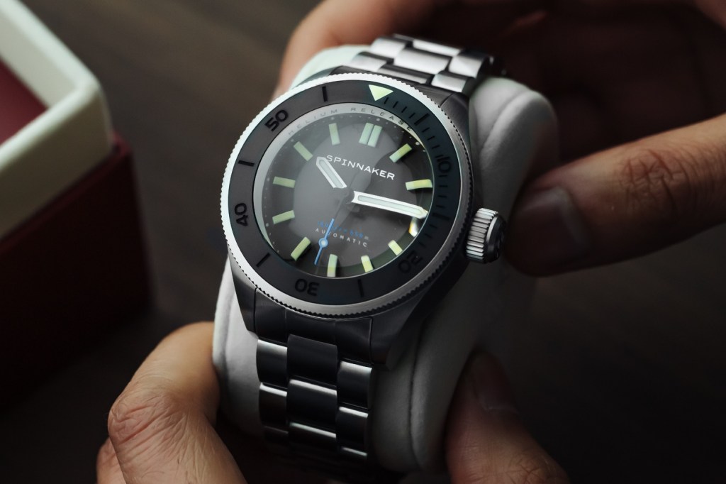 The Spinnaker Piccard watch in the hand