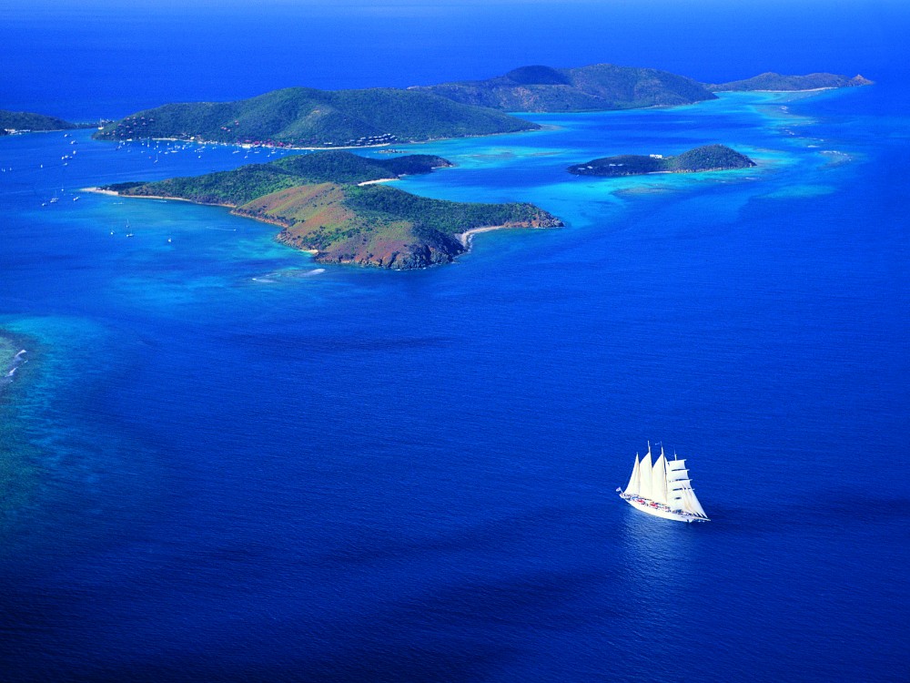 The Star Clipper tall-ship at sea