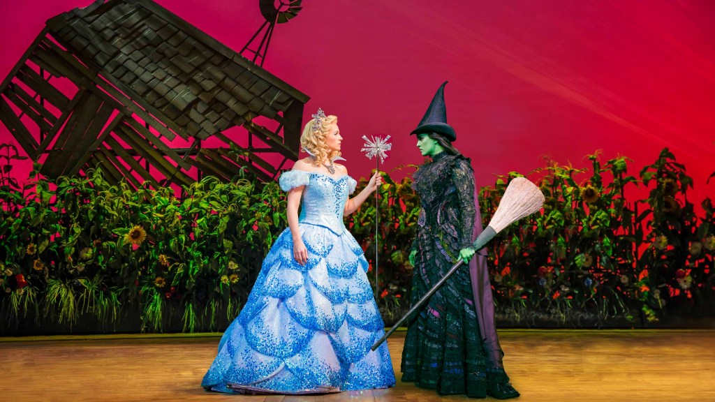 Wicked UK_Helen Woolf and Lucie Jones face off on stage for Wicked.Photo by Matt Crockett