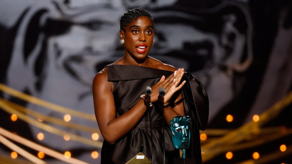 Lashana Lynch accepts Rising Star Award at 2022 BAFTAs