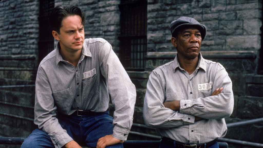 Tim Robbins and Morgan Freeman in The Shawshank Redemption