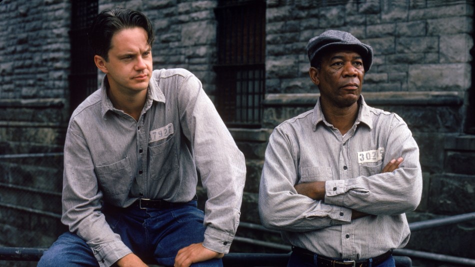 Tim Robbins and Morgan Freeman in The Shawshank Redemption
