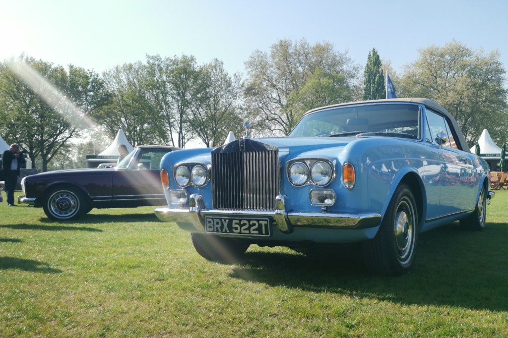 A classic Rolls-Royce on the lawn at Salon Prive