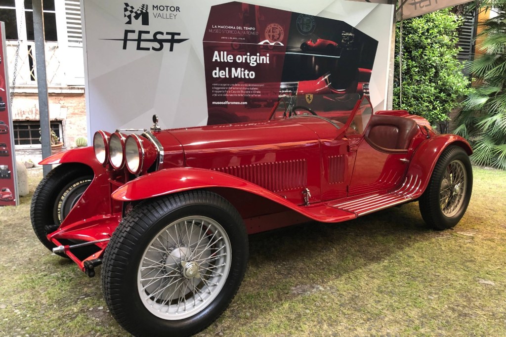 A classic car on display at the Motor Valley Fest