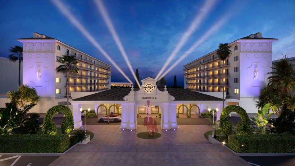The exterior of the Hard Rock Hotel Marbella