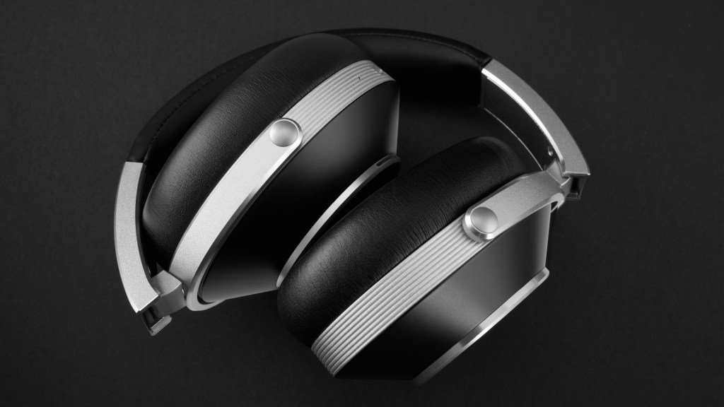 A pair of T+A Solitaire T headphones folded up