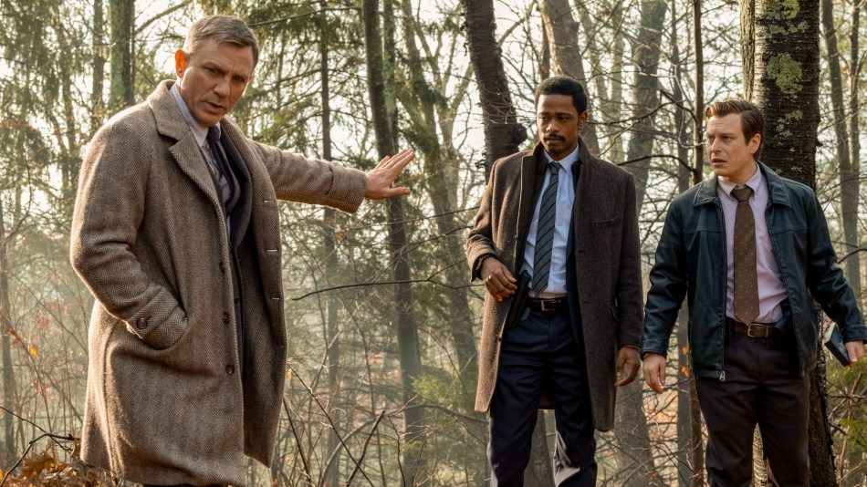 Daniel Craig as Detective Benoit Blanc in a scene from Knives Out