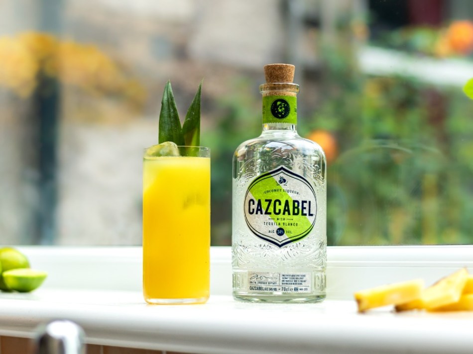 The 'Walk In The Tropics' cocktail using Cazcabel Coconut tequila