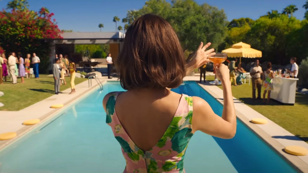 A poolside sequence from Don't Worry Darling