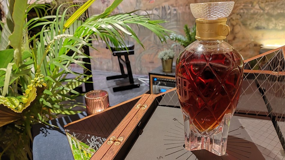 Andrés Brugal premium rum in its crystal decanter