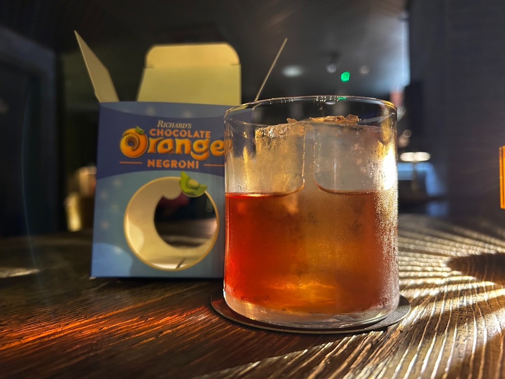 Chocolate Orange Negroni cocktail