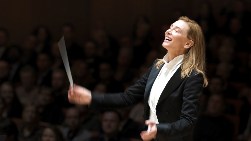 Cate Blanchett conducts as Lydia Tár in Todd Field's TÁR