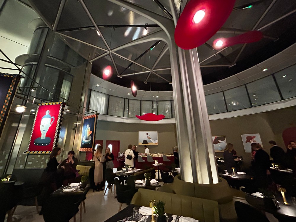 The striking interiors at Tozi Grand Cafe