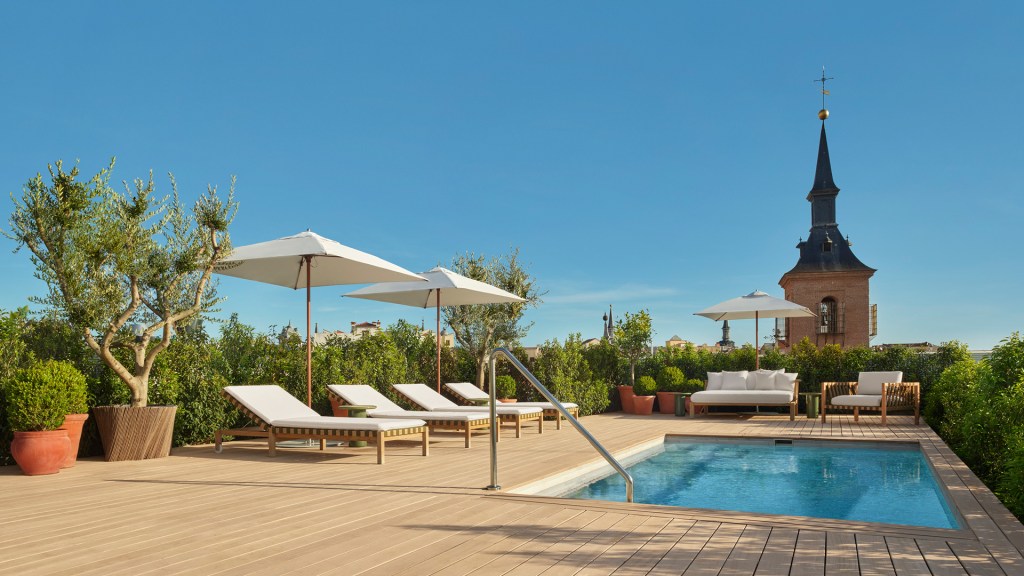 A view from the Penthouse suite at the Madrid Edition