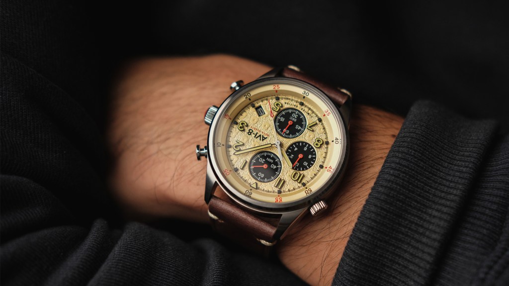 AVI-8 Flyboy Royal British Legion Tri-Service Chronograph worn on wrist