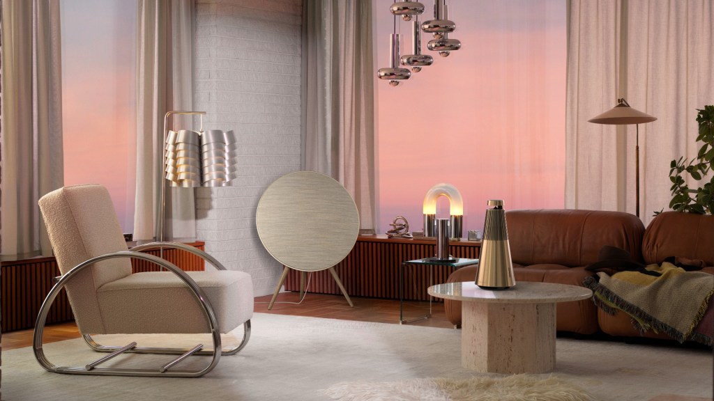 Bang & Olufsen's Beosound A9 5th Gen and Beosound 2 3rd Gen sound systems in a luxury apartment