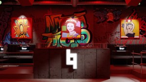 A look inside B Club London with icon artwork on the walls