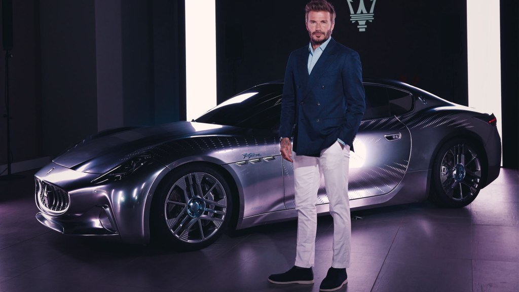 David Beckham and the Granturismo One Off Luce in Milan