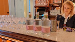 Home House gin on the bar at the Home House member's club in London