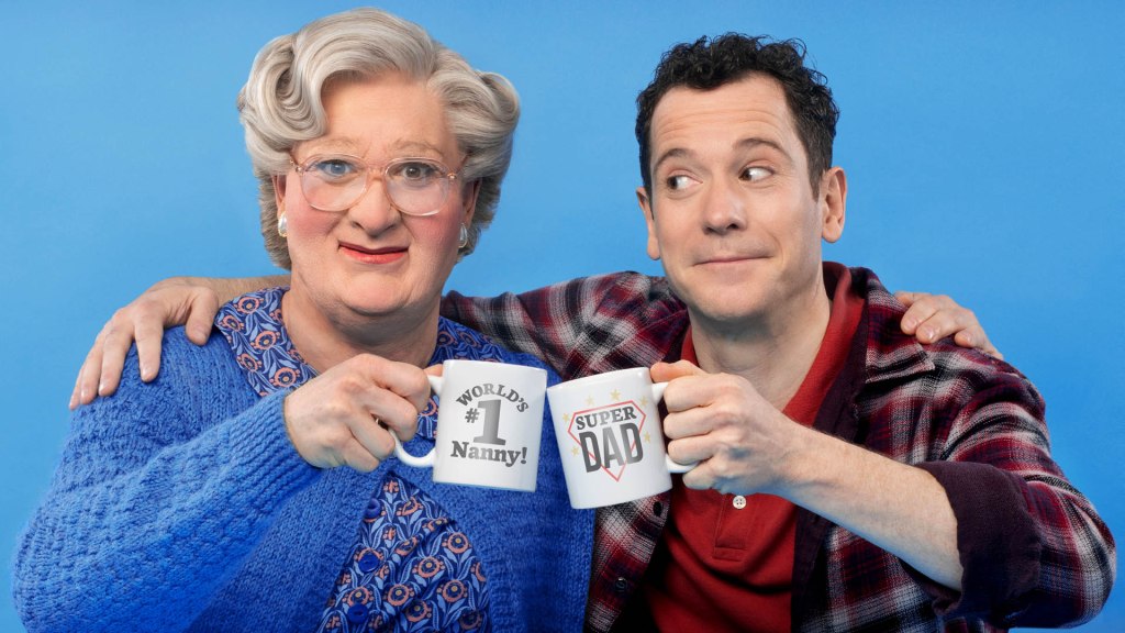 Gabriel Vick as Mrs. Doubtfire in the London stage show