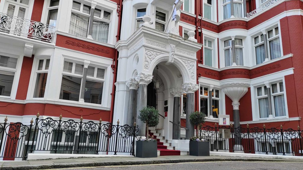 The exterior of the St James Hotel & Club London