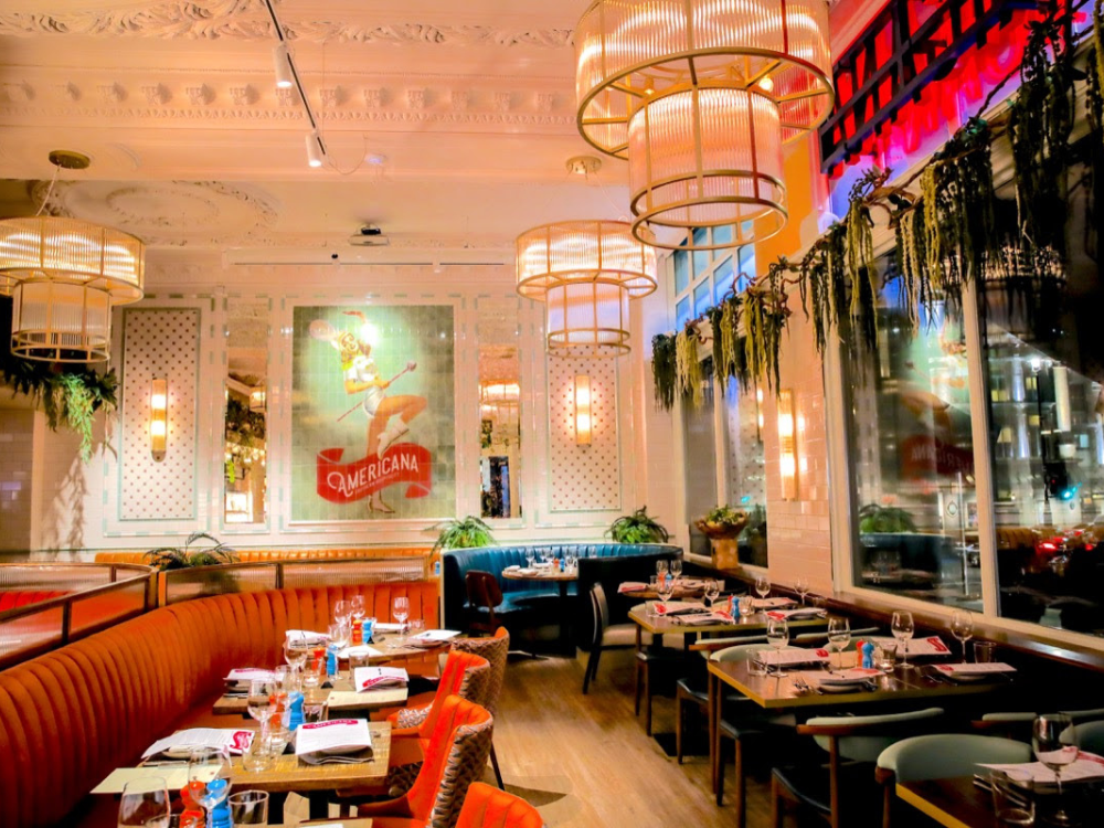 The interior of American restaurant, Piccadilly Circus