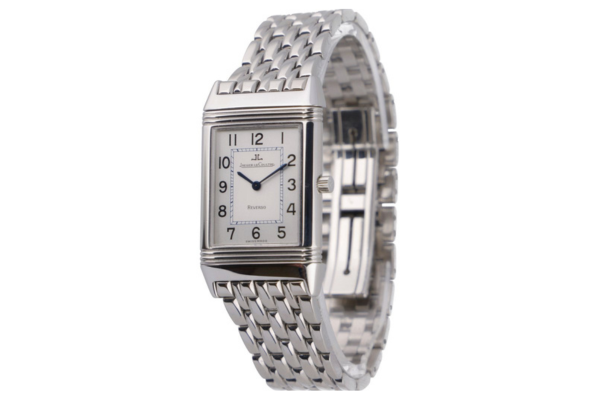 Jaeger-LeCoultre Reverso Classique with white dial and steel bracelet
